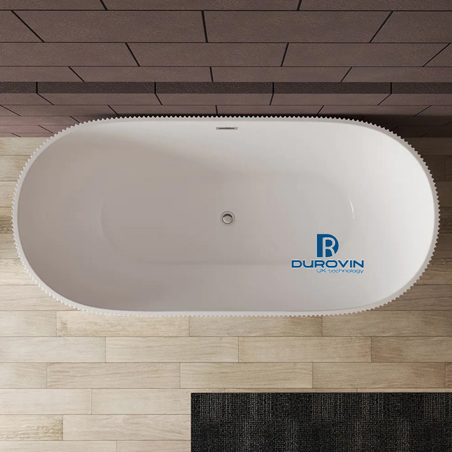 Bồn Tắm Ovan Cạnh Thẳng Lam Sóng DRV-823 – Sang Trọng, Tinh Tế Cho Không Gian Phòng Tắm