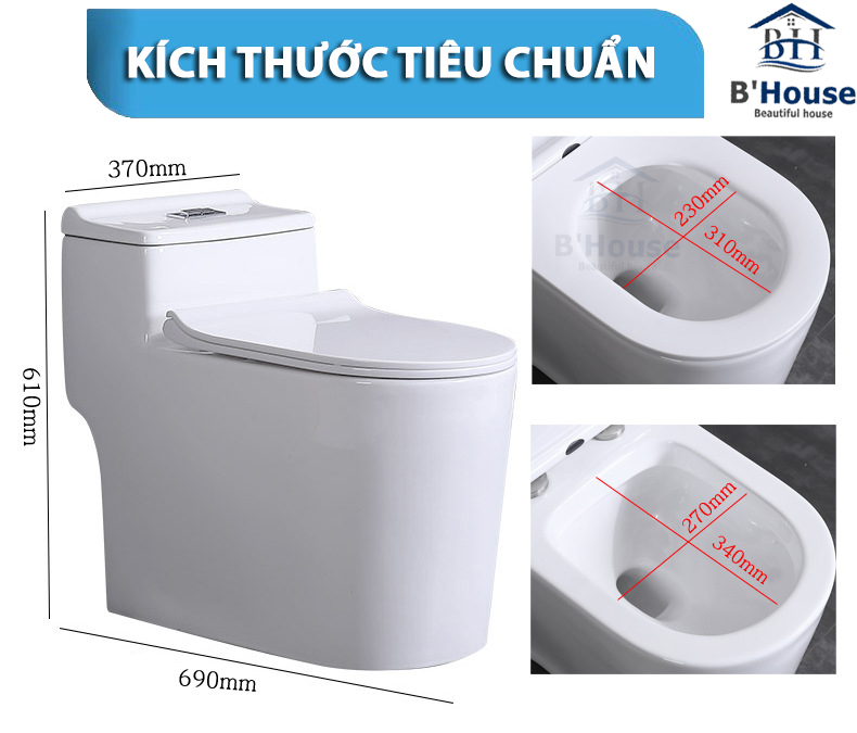 Bồn Cầu Liền Khối BC 809