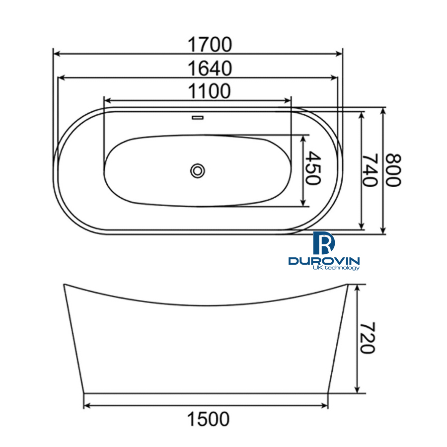 Bồn Tắm Hình Thỏi Vàng DRV-2403 – Sự Lựa Chọn Sang Trọng Cho Phòng Tắm Của Bạn