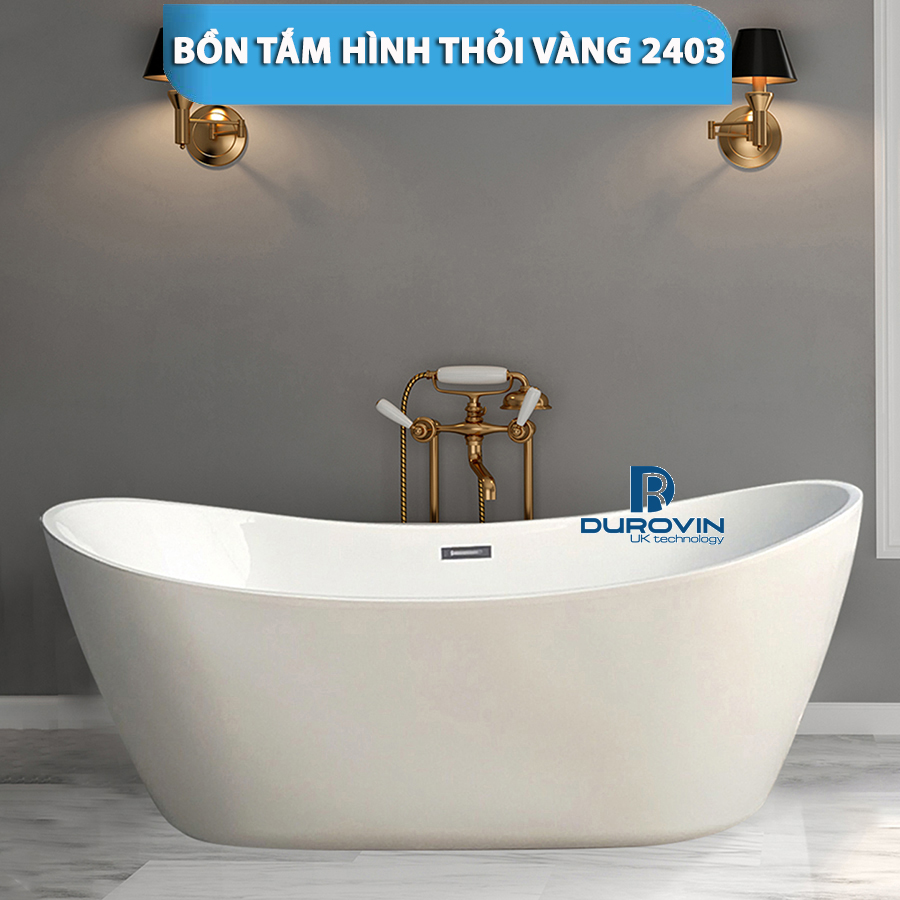 Bồn Tắm Hình Thỏi Vàng DRV-2403 – Sự Lựa Chọn Sang Trọng Cho Phòng Tắm Của Bạn