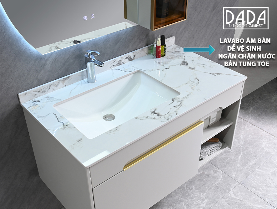 Bộ Tủ Gương Phòng Tắm, Tủ Lavabo Đẹp, Tủ Lavabo Phòng Tắm DADA E2215