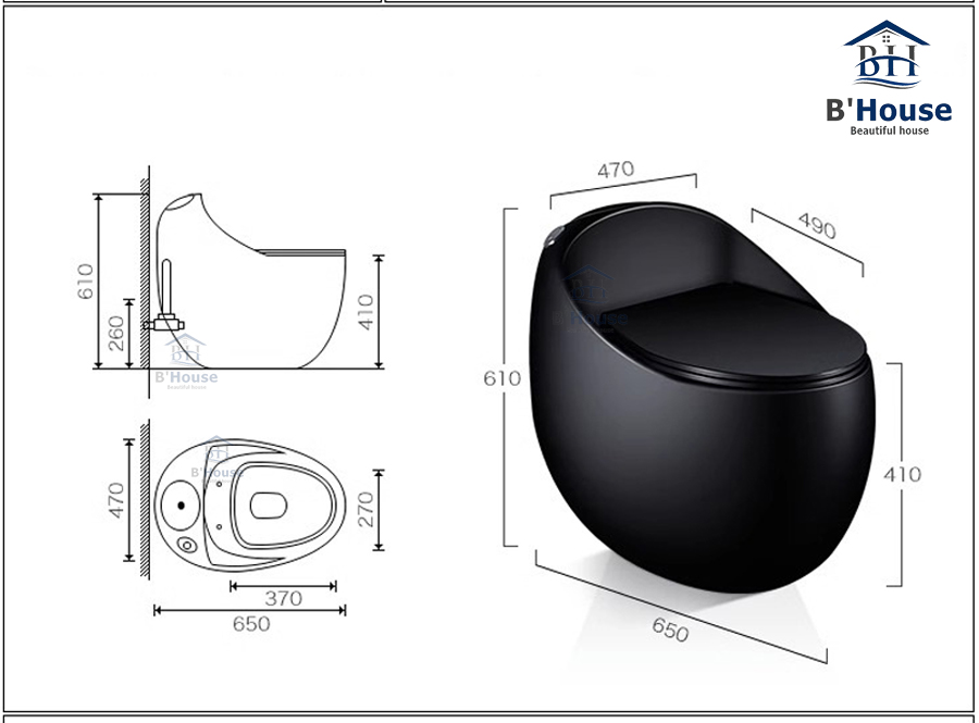 Bồn Cầu Liền Khối Nano BC 806B