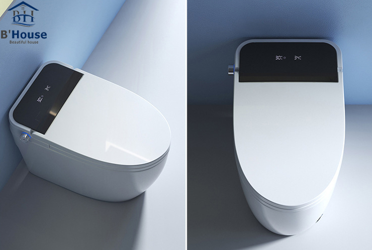 Bồn cầu thông minh giá rẻ, bồn cầu điện tử tự động CR 6928