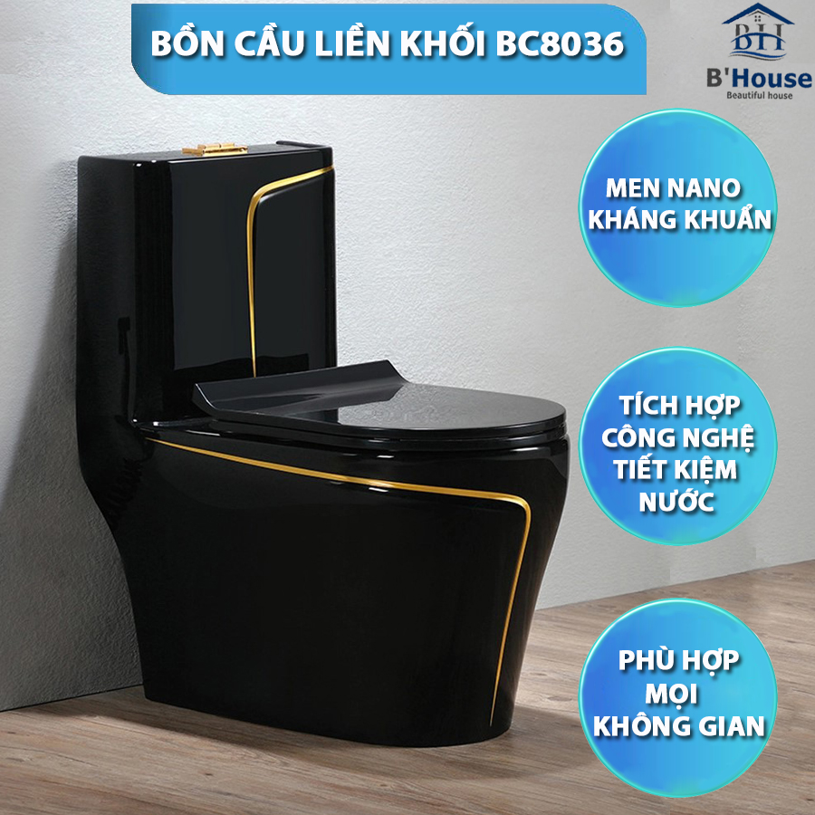 Bồn Cầu Liền Khối Cao Cấp BC 8036