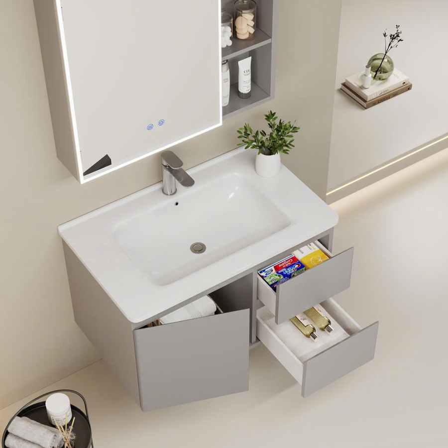 Bộ Tủ Gương Phòng Tắm, Tủ Lavabo Đẹp, Tủ Lavabo Phòng Tắm SUS 296