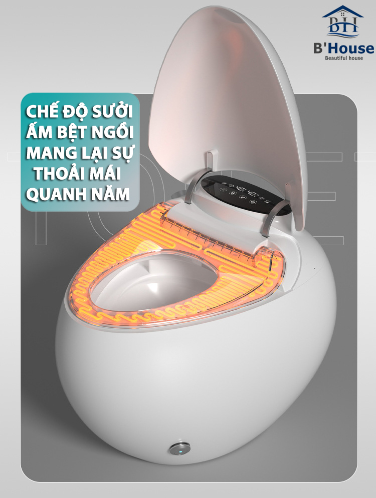 Bồn cầu thông minh giá rẻ, bồn cầu điện tử tự động, bồn cầu thông minh cao cấp, bồn cầu thông minh Việt Nam BC 8037