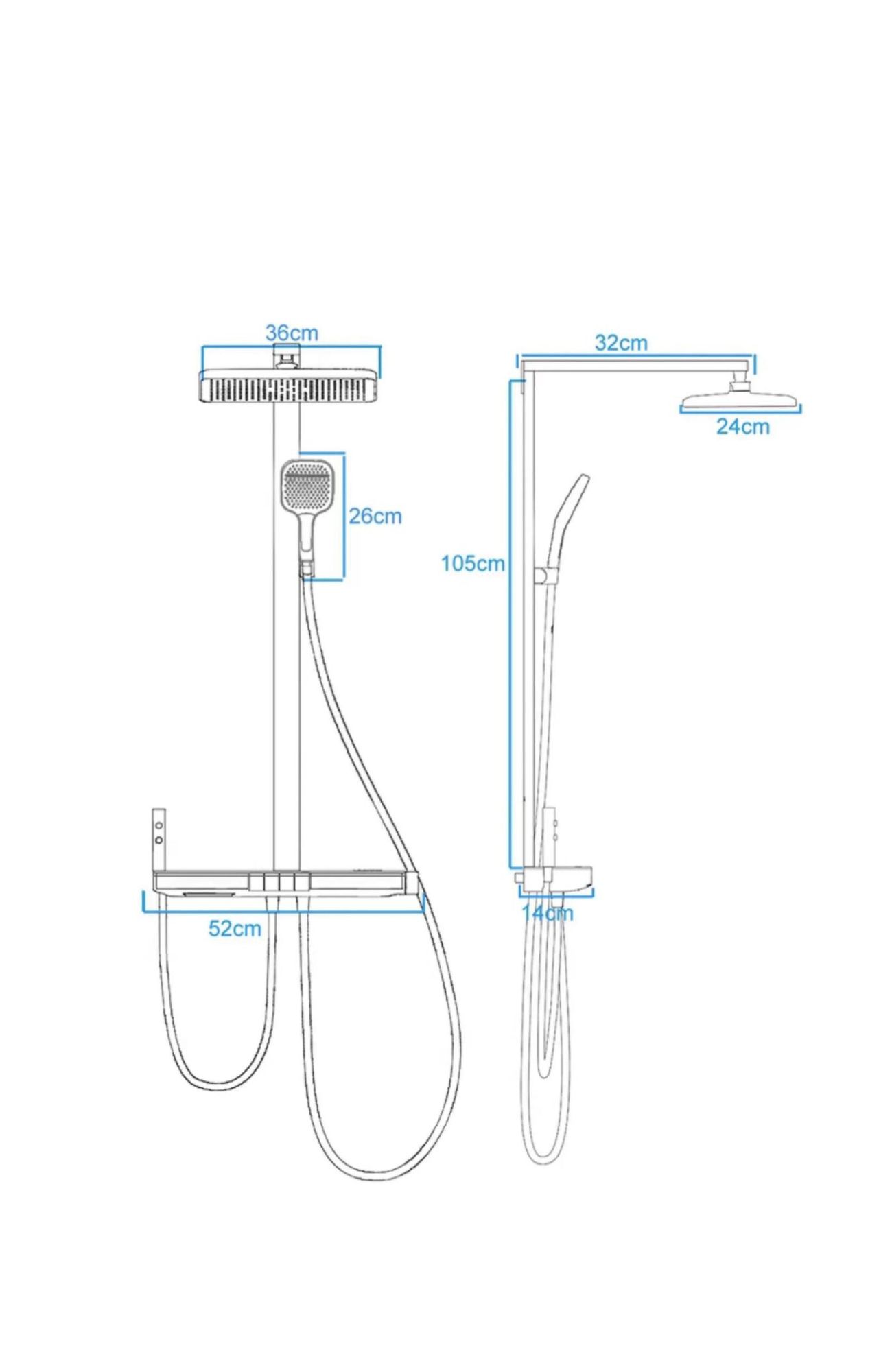 Sen cây tắm nóng lạnh, vòi sen thông minh SC 190