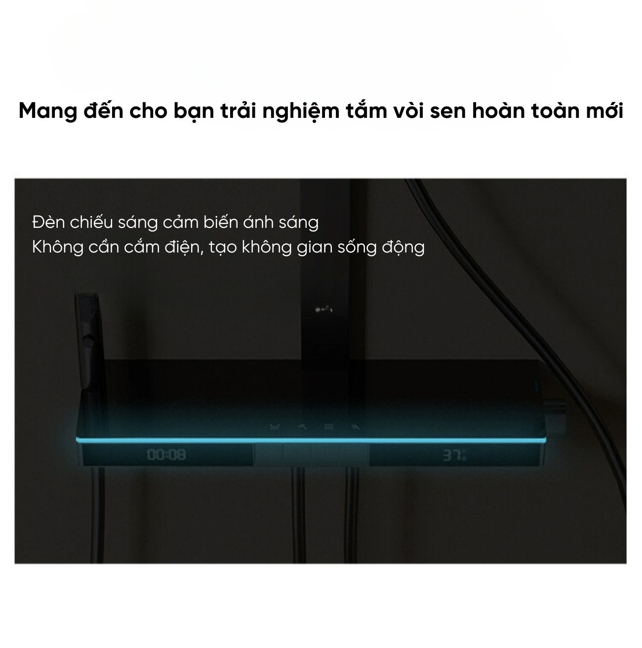 Sen cây tắm nóng lạnh, vòi sen thông minh SC 190