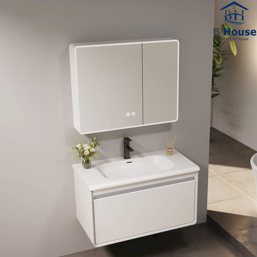 Bộ Tủ Gương Phòng Tắm, Tủ Lavabo Đẹp, Tủ Lavabo Phòng Tắm SUS 808