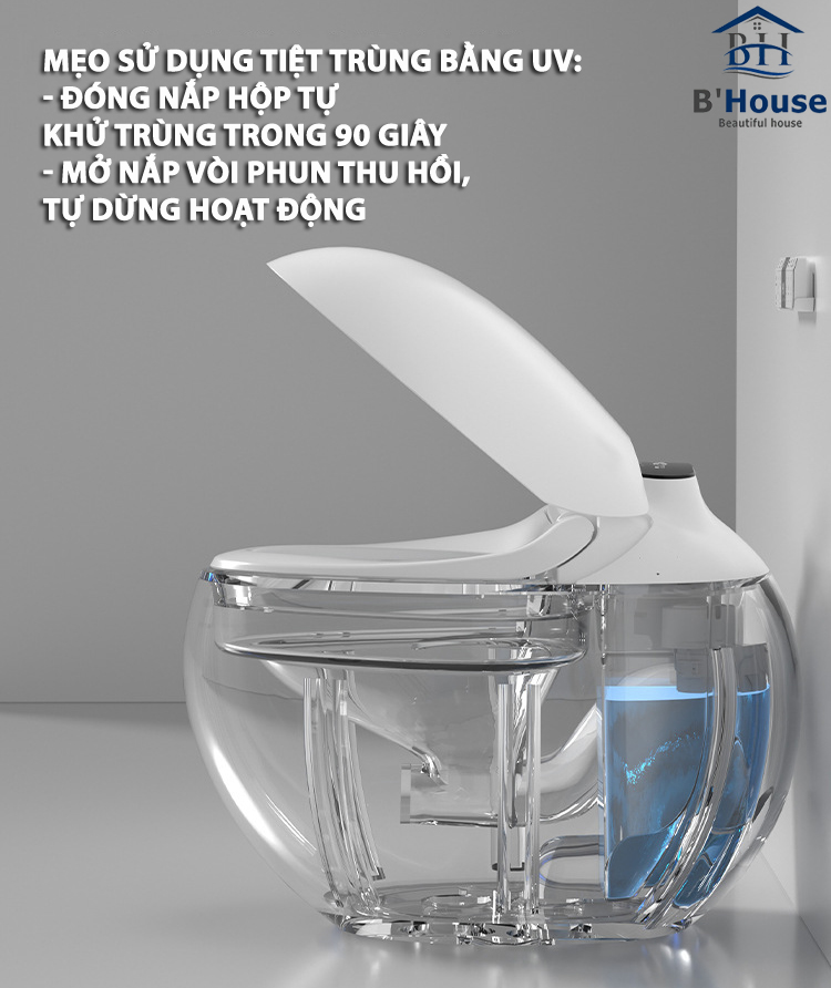 Bồn cầu thông minh giá rẻ, bồn cầu điện tử tự động, bồn cầu thông minh cao cấp, bồn cầu thông minh Việt Nam BC 8037