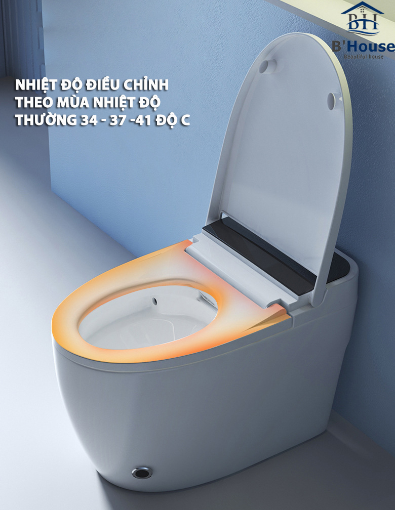 Bồn cầu thông minh giá rẻ, bồn cầu điện tử tự động CR 6928