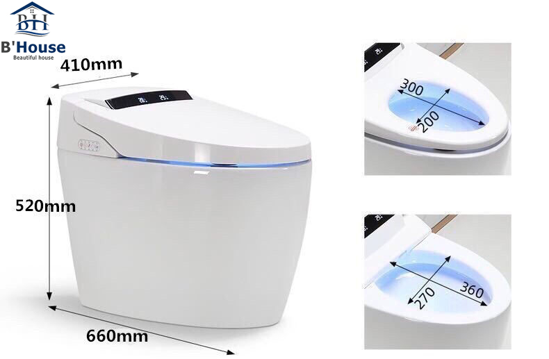 Bồn cầu thông minh giá rẻ, bồn cầu điện tử tự động BC 6905