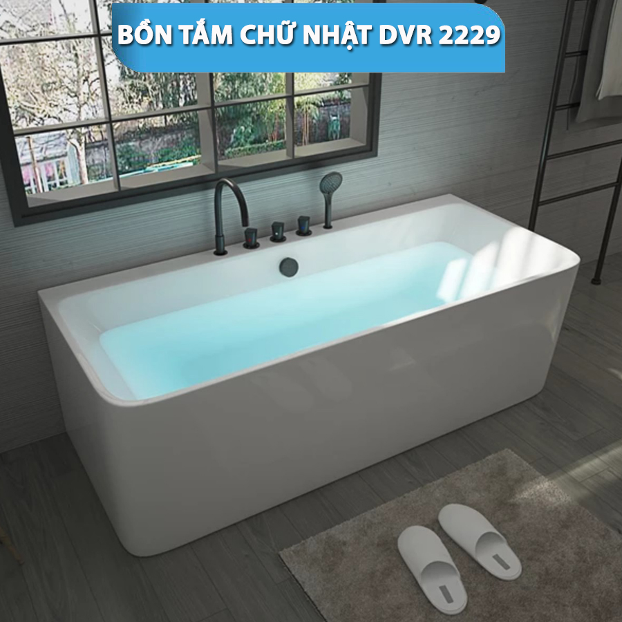 Bồn Tắm Chữ Nhật Liền Khối DRV-2229 – Đẳng Cấp Sang Trọng Cho Phòng Tắm