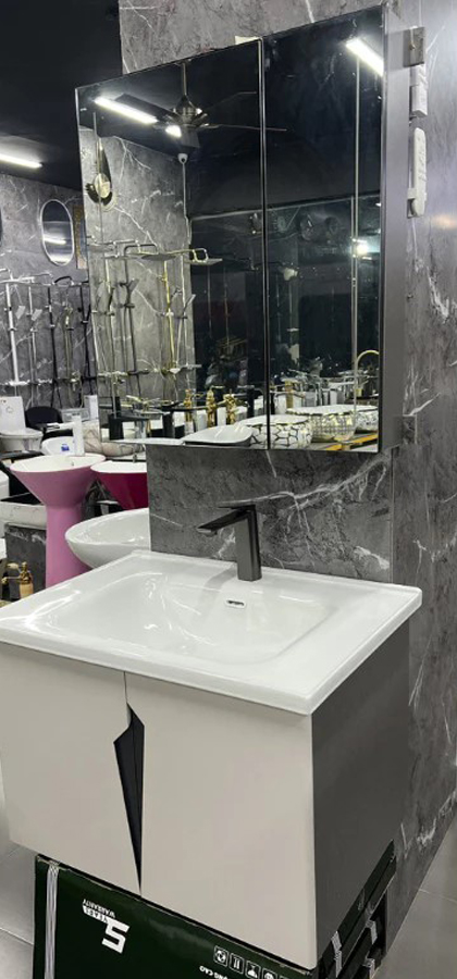 Bộ Tủ Gương Phòng Tắm, Tủ Lavabo Đẹp, Tủ Lavabo Phòng Tắm SUS 285