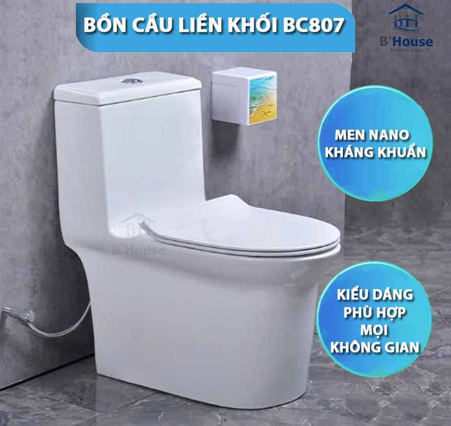 Bồn Cầu Liền Khối BC 807
