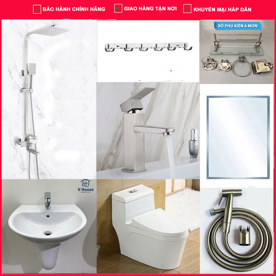 Combo phòng tắm, combo nhà tắm, trọn bộ thiết bị vệ sinh phòng tắm 03