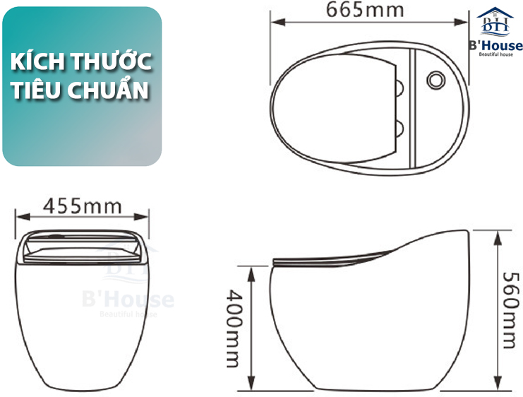 BỒN CẦU TRỨNG LIỀN KHỐI BC 8013B