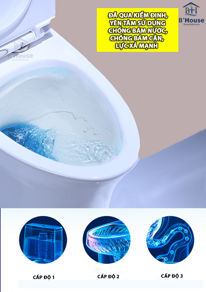 Bồn Cầu Liền Khối Cao Cấp BC 805