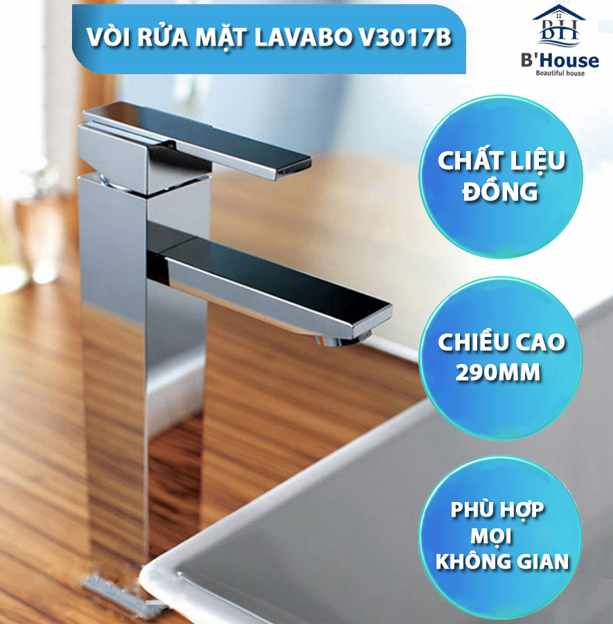 Vòi rửa mặt lavabo V 3017B