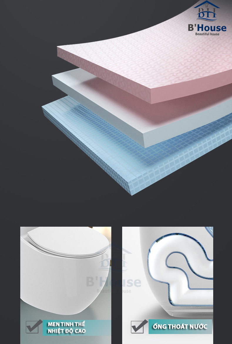 BỒN CẦU TRỨNG LIỀN KHỐI BC 8013A