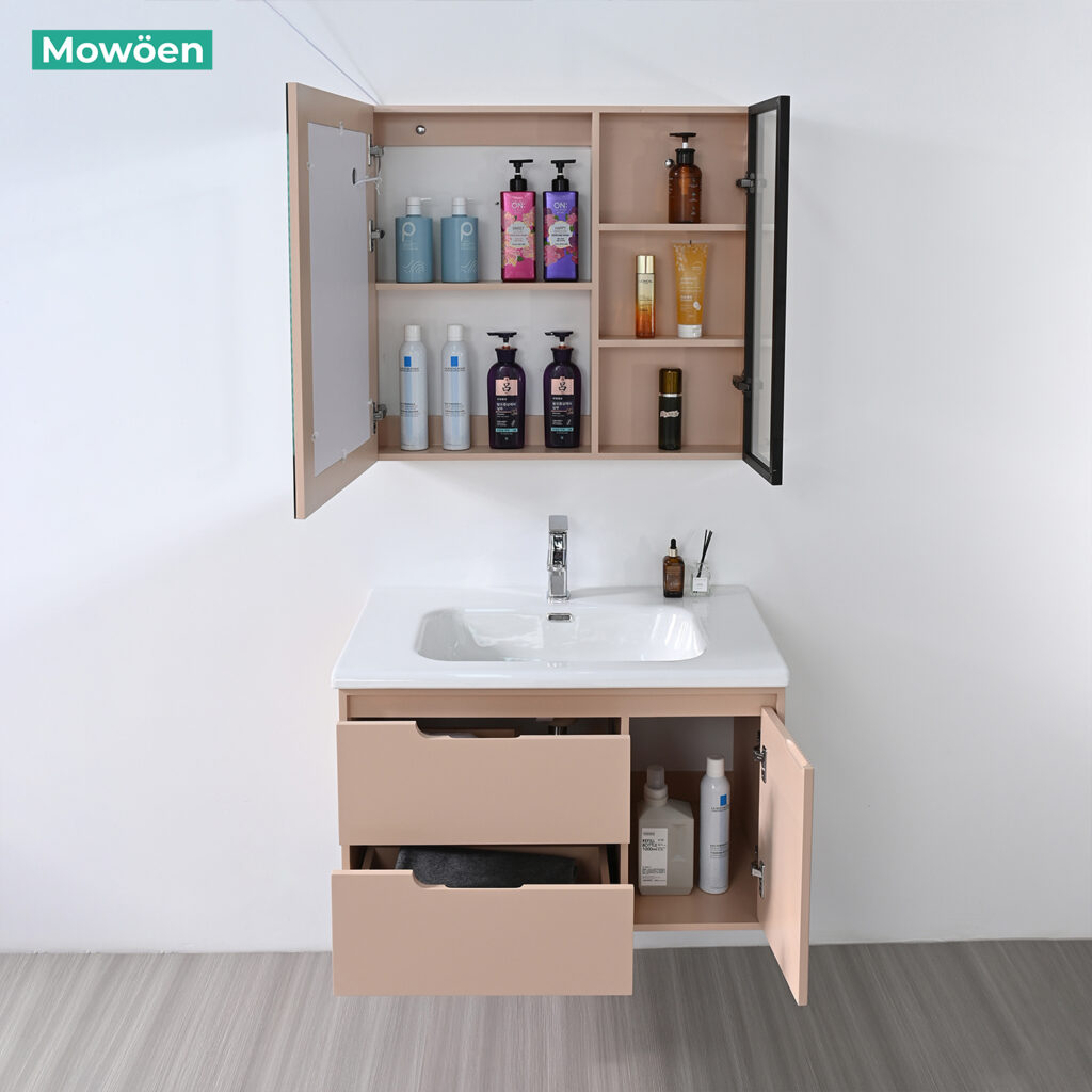 Bộ Tủ Gương Phòng Tắm, Tủ Lavabo Đẹp, Tủ Lavabo Phòng Tắm MW2820