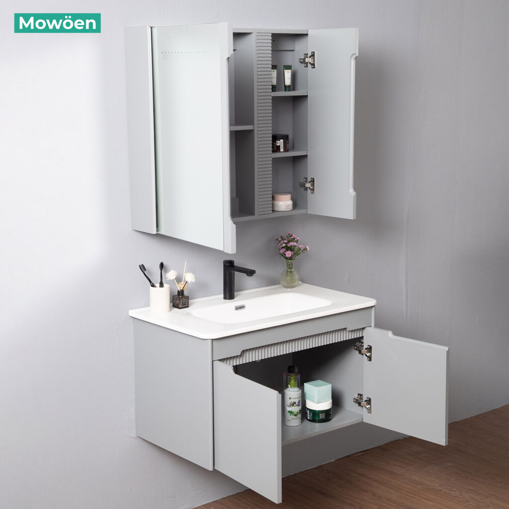 Bộ Tủ Gương Phòng Tắm, Tủ Lavabo Đẹp, Tủ Lavabo Phòng Tắm MW2701