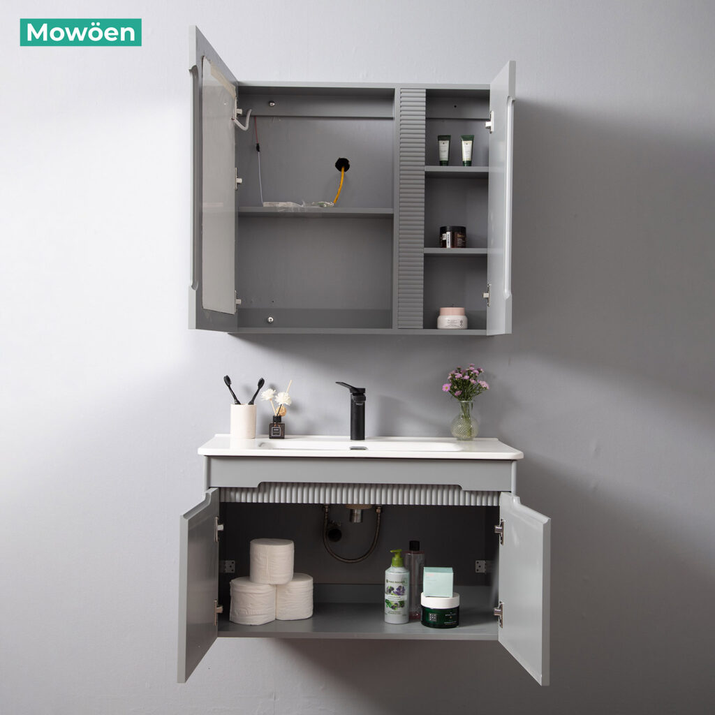 Bộ Tủ Gương Phòng Tắm, Tủ Lavabo Đẹp, Tủ Lavabo Phòng Tắm MW2701