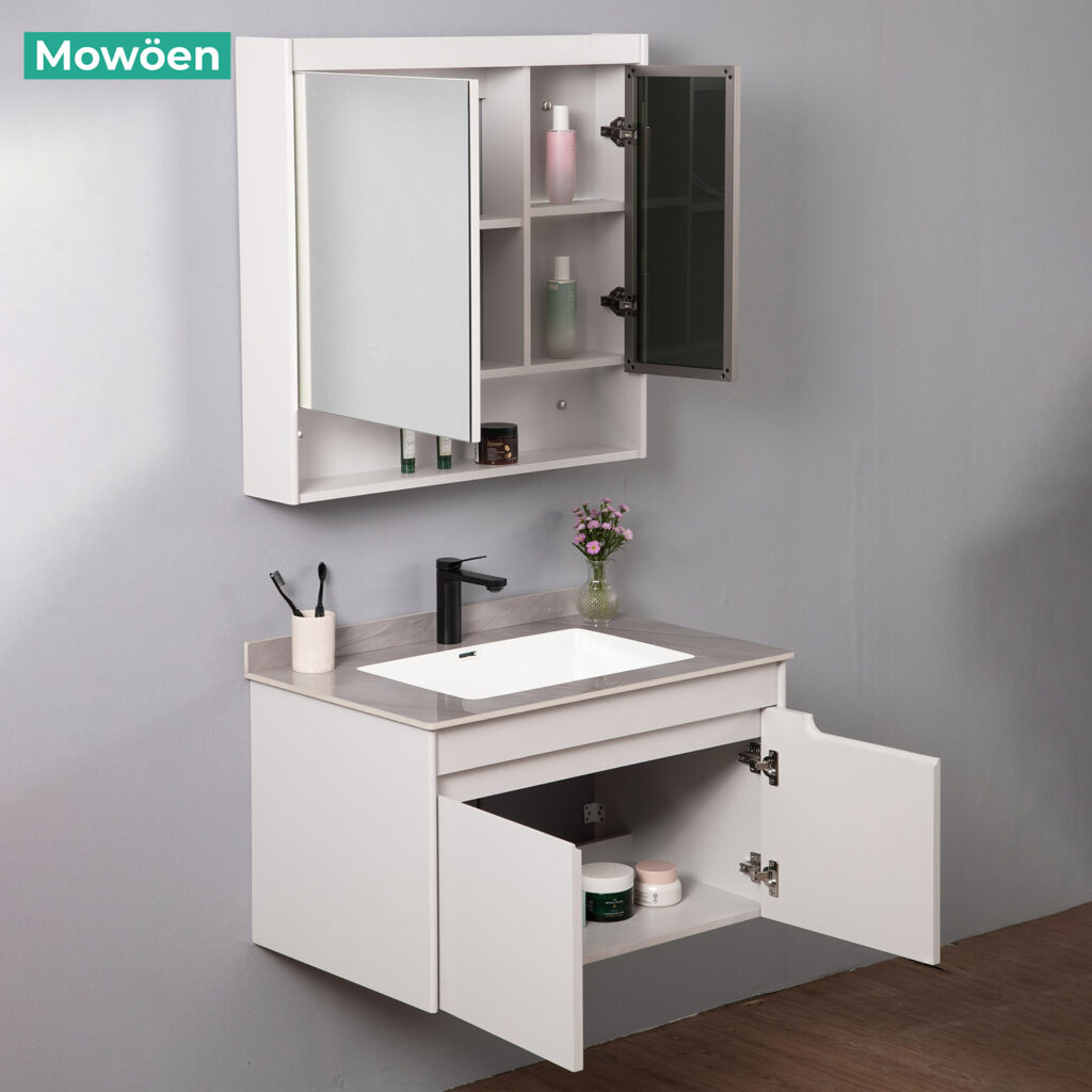 Bộ Tủ Gương Phòng Tắm, Tủ Lavabo Đẹp, Tủ Lavabo Phòng Tắm MW2805