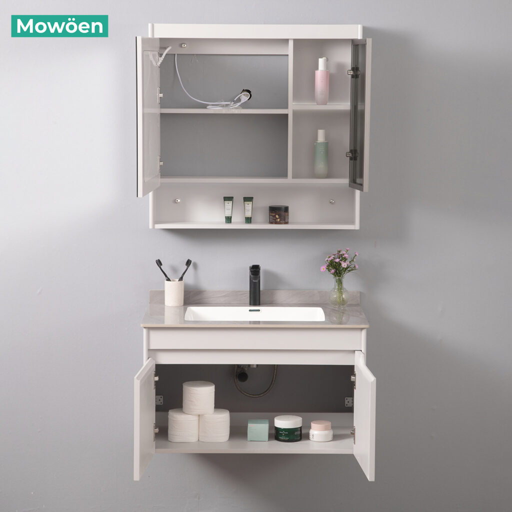Bộ Tủ Gương Phòng Tắm, Tủ Lavabo Đẹp, Tủ Lavabo Phòng Tắm MW2805