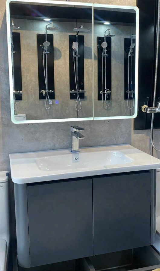 Bộ Tủ Gương Phòng Tắm, Tủ Lavabo Đẹp, Tủ Lavabo Phòng Tắm TC091