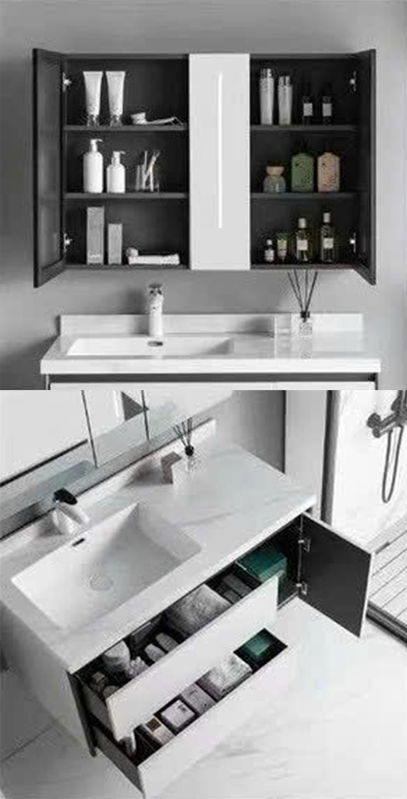 Bộ Tủ Gương Phòng Tắm, Tủ Lavabo Đẹp, Tủ Lavabo Phòng Tắm SUS 228