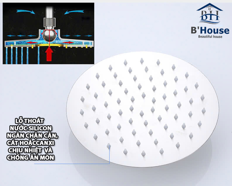 Sen cây tắm đứng inox SUS 304 Sc 1024