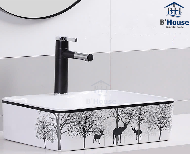 Chậu rửa mặt dương bàn (Lavabo) LV 606
