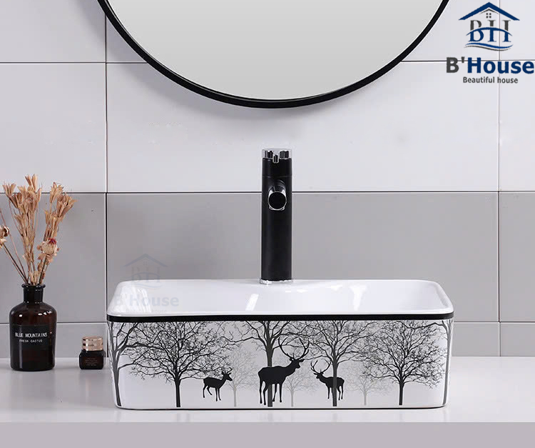 Chậu rửa mặt dương bàn (Lavabo) LV 606