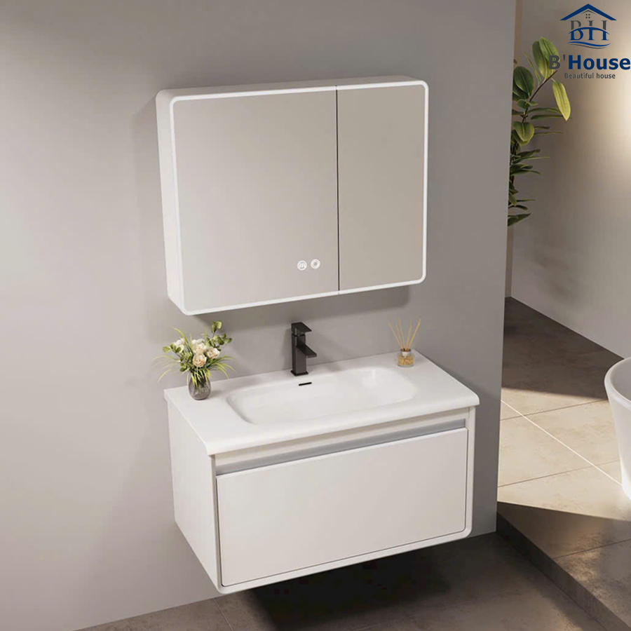 Bộ Tủ Gương Phòng Tắm, Tủ Lavabo Đẹp, Tủ Lavabo Phòng Tắm SUS 808