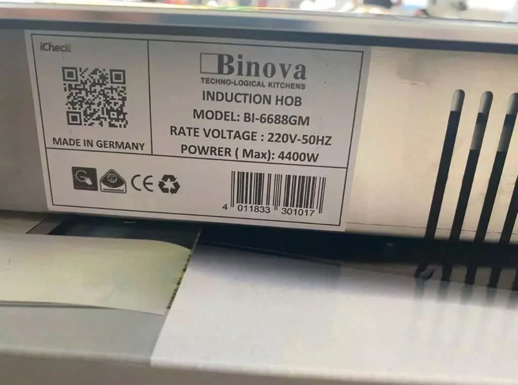 Bếp từ Binova BI-6688GM, bếp từ 2 vùng nấu, bếp từ nhập khẩu Đức, bếp từ Schott Ceran, bếp từ Inverter tiết kiệm điện, bếp từ an toàn, bếp từ dễ vệ sinh