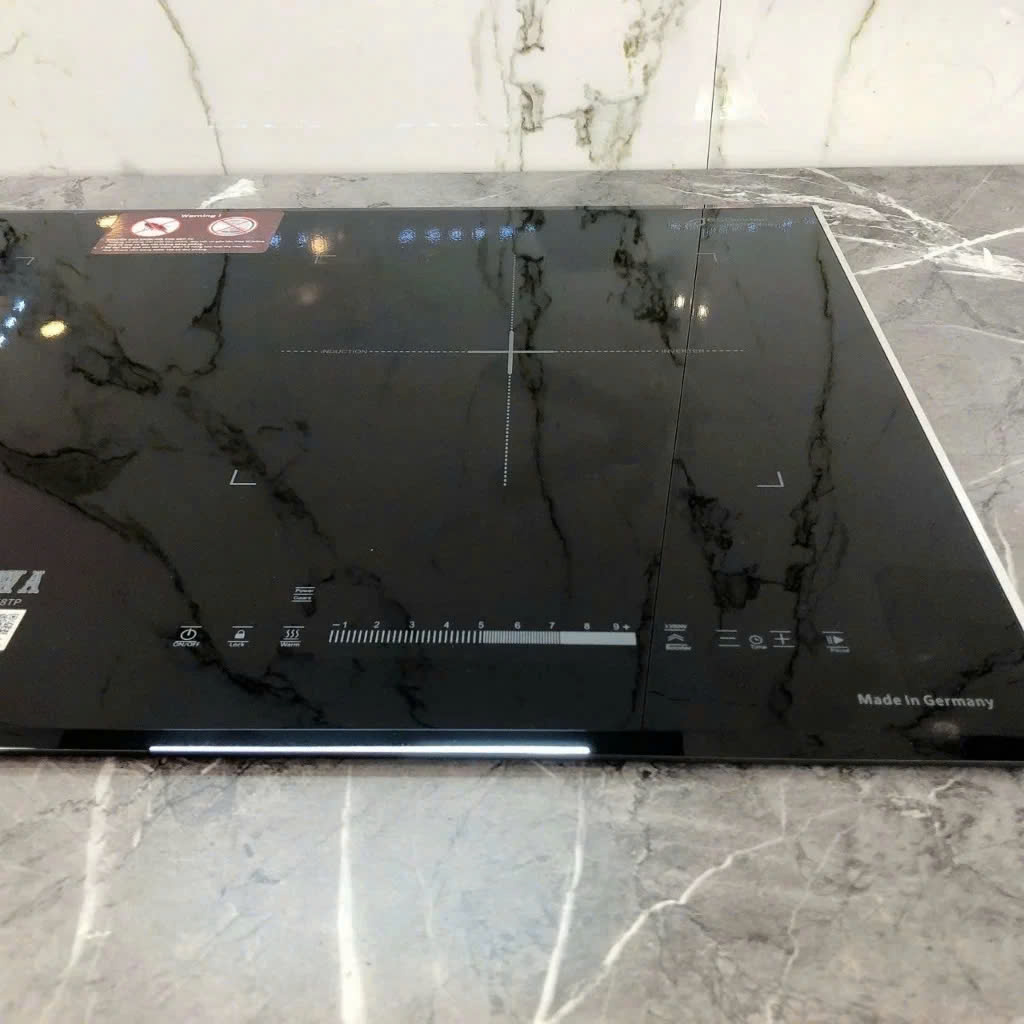 Bếp từ Binova BI-6688GM, bếp từ 2 vùng nấu, bếp từ nhập khẩu Đức, bếp từ Schott Ceran, bếp từ Inverter tiết kiệm điện, bếp từ an toàn, bếp từ dễ vệ sinh