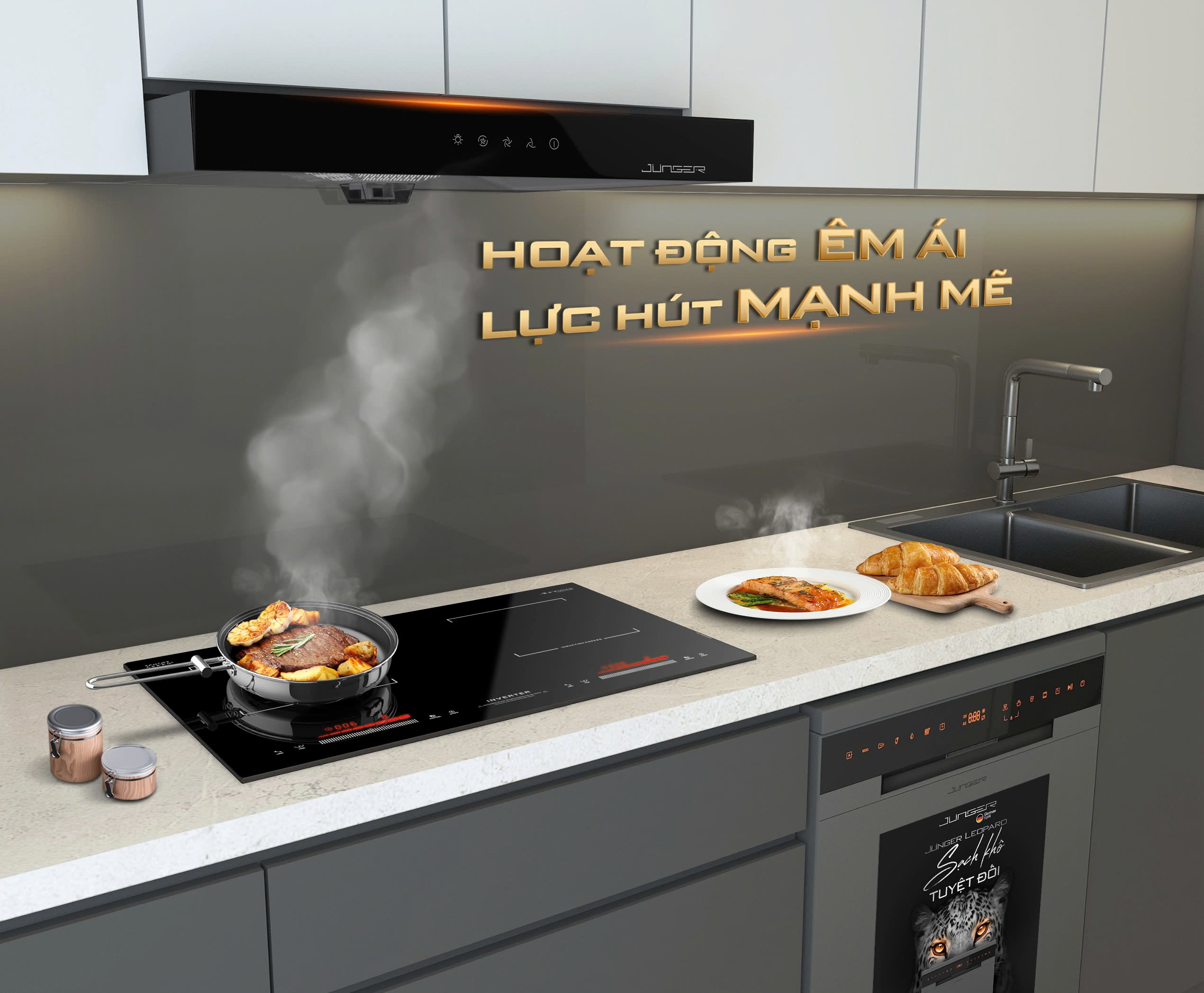 Máy Hút Mùi Junger HRJ-75 Máy hút mùi Junger máy hút mùi công suất lớn