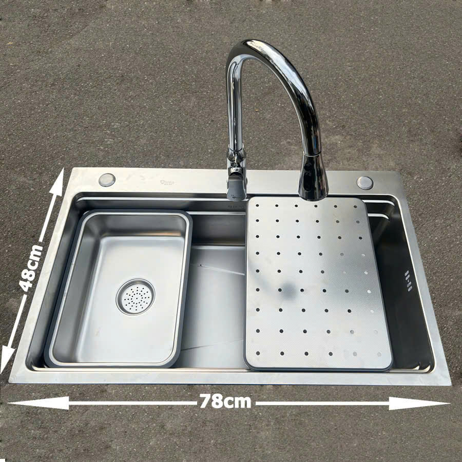 Bộ Chậu rửa bát 5 ly cao cấp 78x48