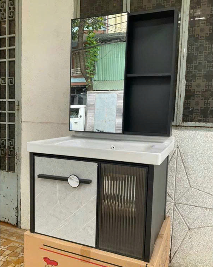 Bộ Tủ Gương Phòng Tắm, Tủ Lavabo Đẹp, Tủ Lavabo Phòng Tắm BRN01