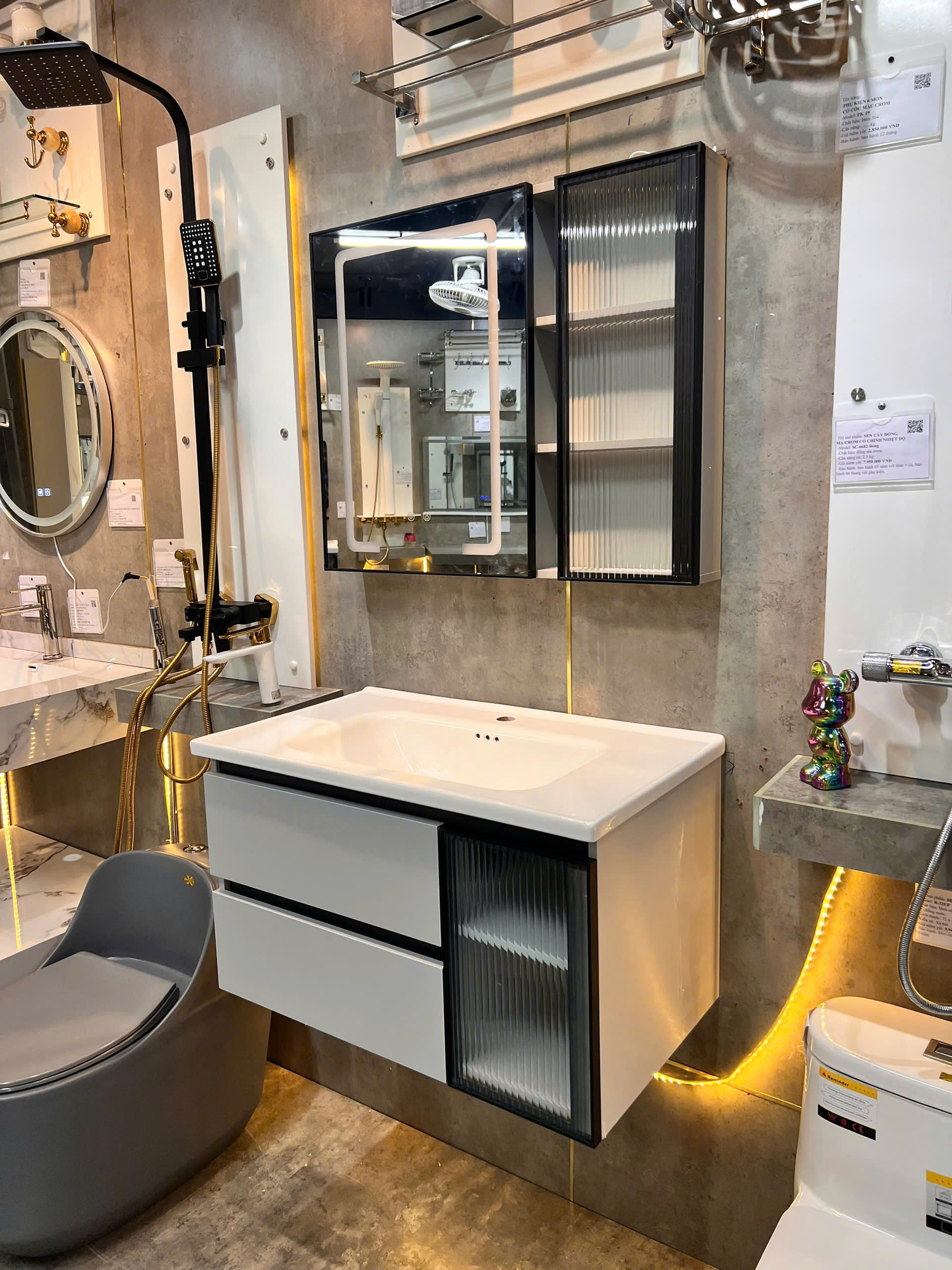 Bộ Tủ Gương Phòng Tắm, Tủ Lavabo Đẹp, Tủ Lavabo Phòng Tắm TC5051