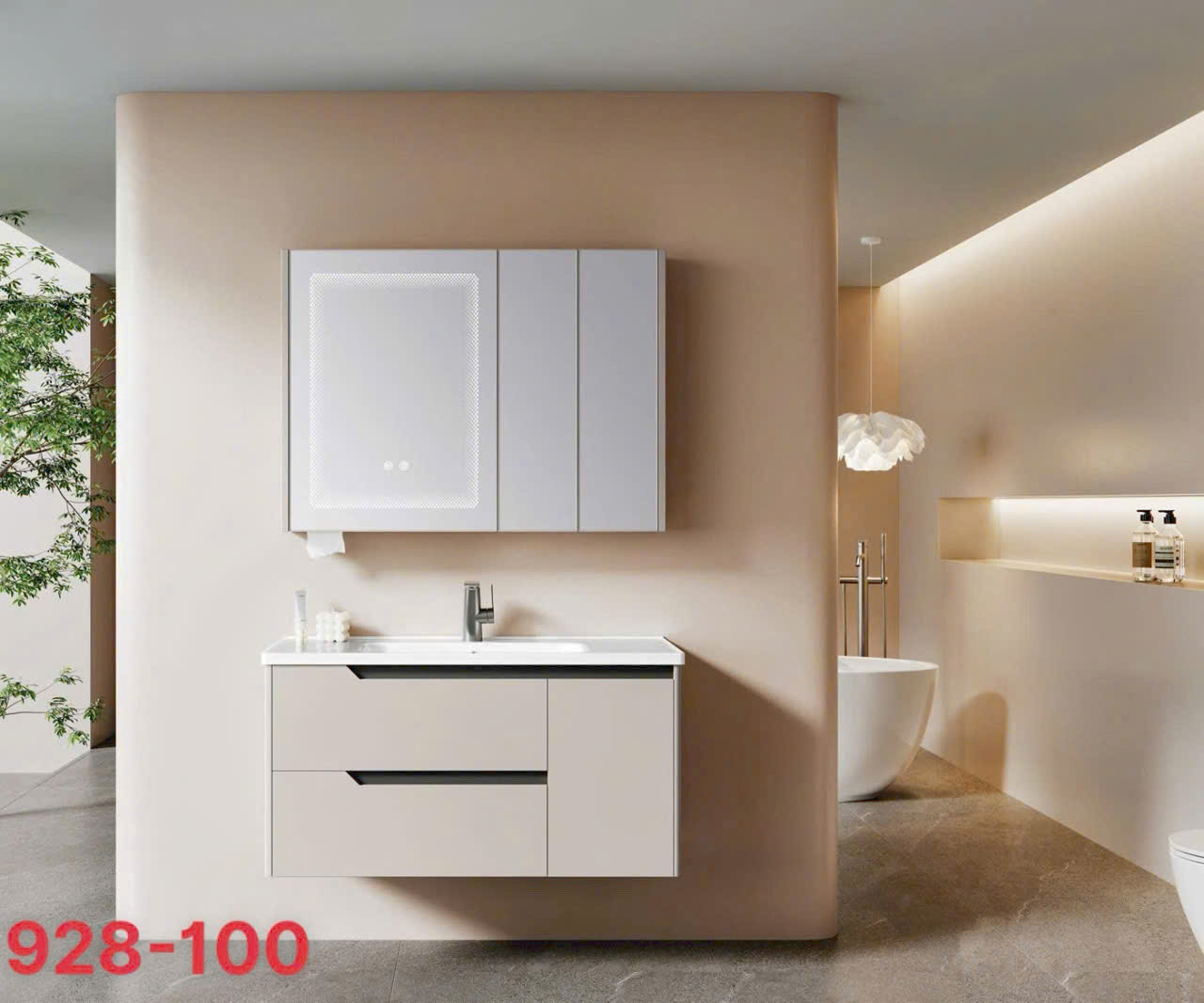 Bộ Tủ Gương Phòng Tắm, Tủ Lavabo Đẹp, Tủ Lavabo Phòng Tắm CR 928