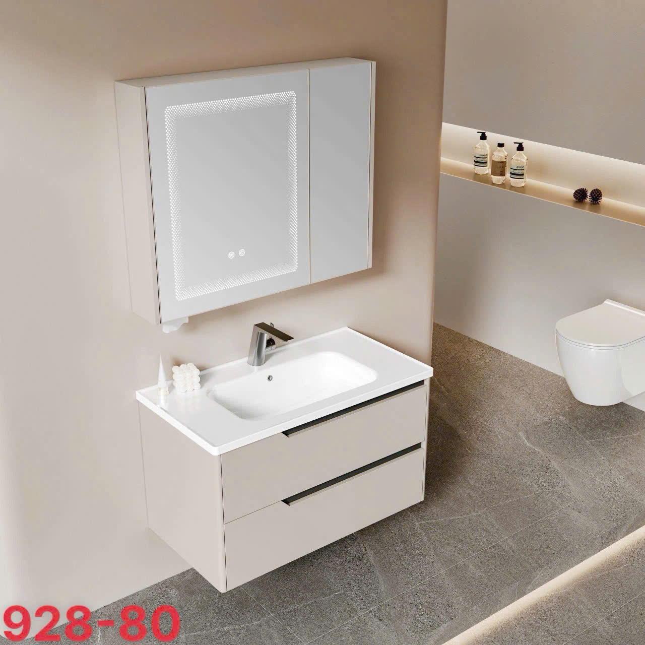 Bộ Tủ Gương Phòng Tắm, Tủ Lavabo Đẹp, Tủ Lavabo Phòng Tắm CR 928