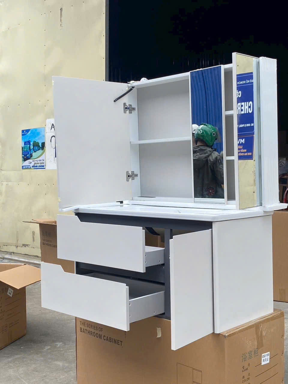 Bộ Tủ Gương Phòng Tắm, Tủ Lavabo Đẹp, Tủ Lavabo Phòng Tắm 928