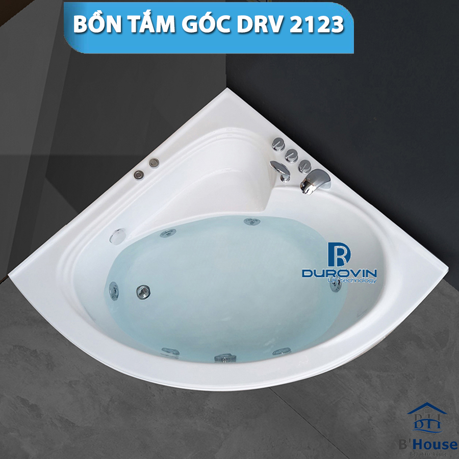 Bồn tắm góc cho phòng tắm nhỏ Bồn tắm góc chất lượng cao giá tốt Bồn Tắm Góc DVR 2123
