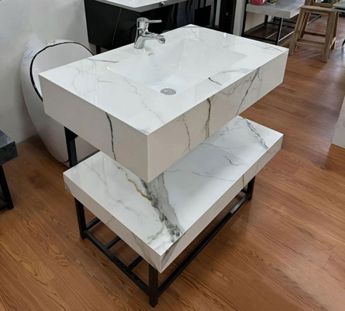 Bộ Bàn Đá Trắng Vân Mây BĐ 505