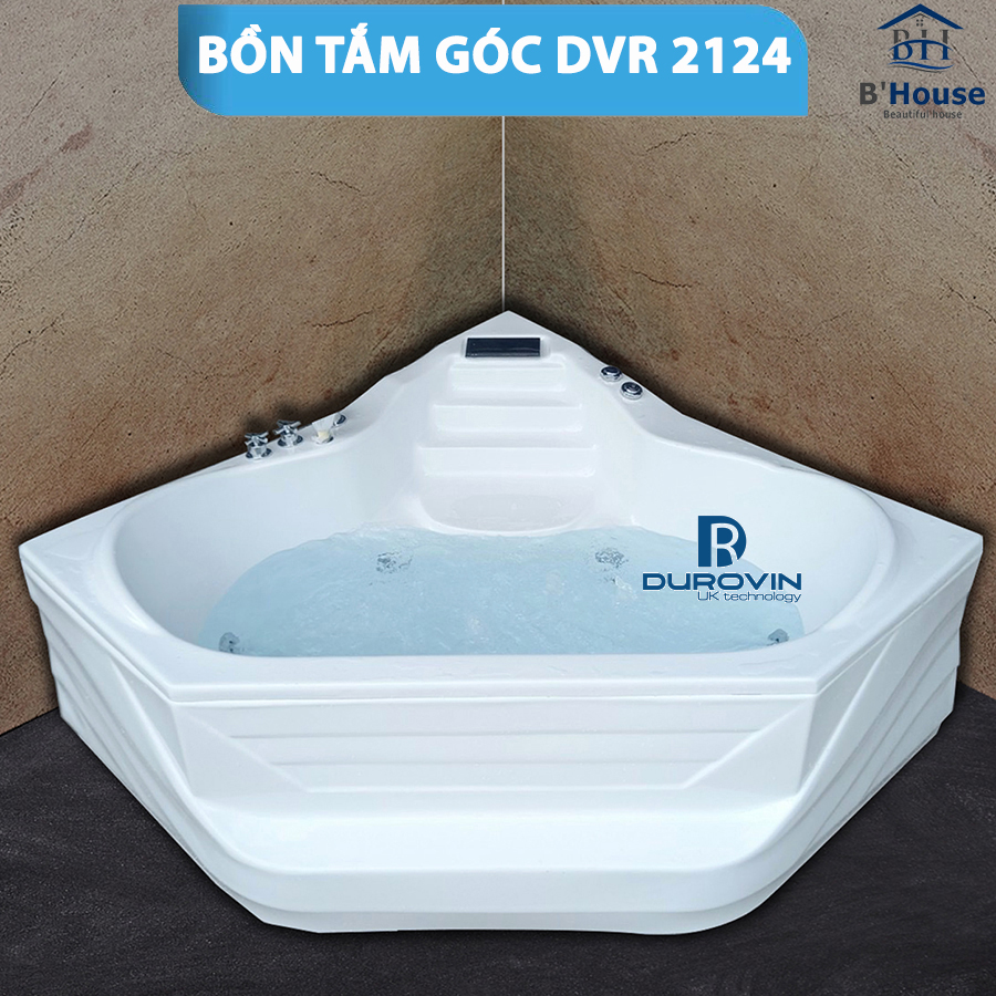 Bồn tắm góc cho phòng tắm nhỏ Bồn tắm góc chất lượng cao giá tốt Bồn Tắm Góc DVR 2124