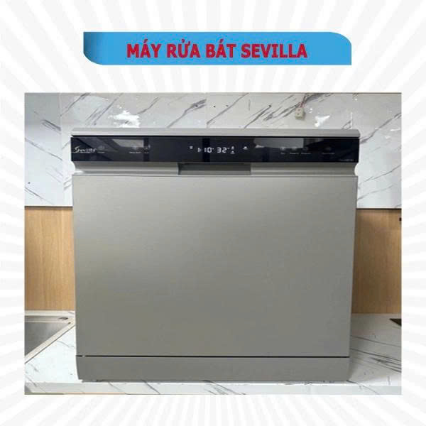 Máy Rửa Bát Âm Tủ Sevilla SV RBT88 – Thiết Kế Sang Trọng, Công Nghệ Thông Minh, Dung Tích 17 Bộ