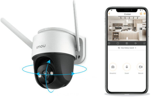 Camera ngoài trời xoay 360 độ full color