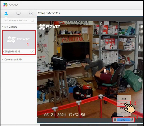 Hướng dẫn thêm tài khoản camera vào điện thoại đơn giản